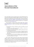 Antecedents of the Second Amendment